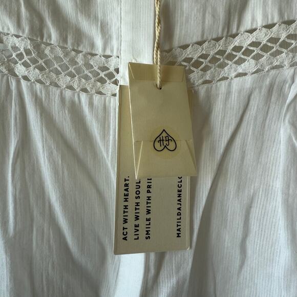 NWT Matilda Jane Good Hart Lydia Blouse Eyelet Crochet Boho Top White XL - Picture 7 of 9